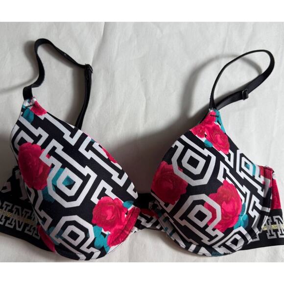 Victoria’s Secret Wear Everywhere Push-up Bra Icon Rose Print 32C - Picture 1 of 4